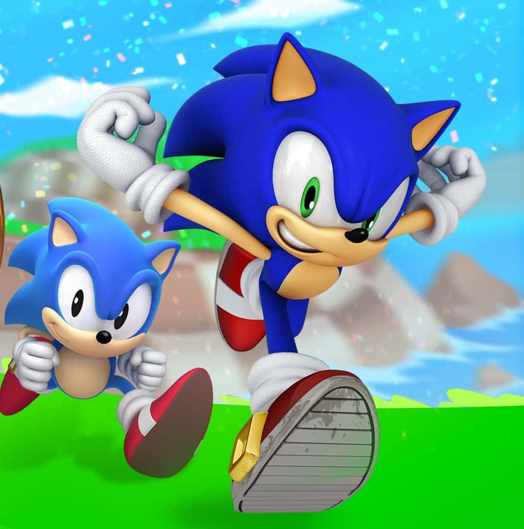 Sonic Dash in High-Speed Action Mode Wallpaper