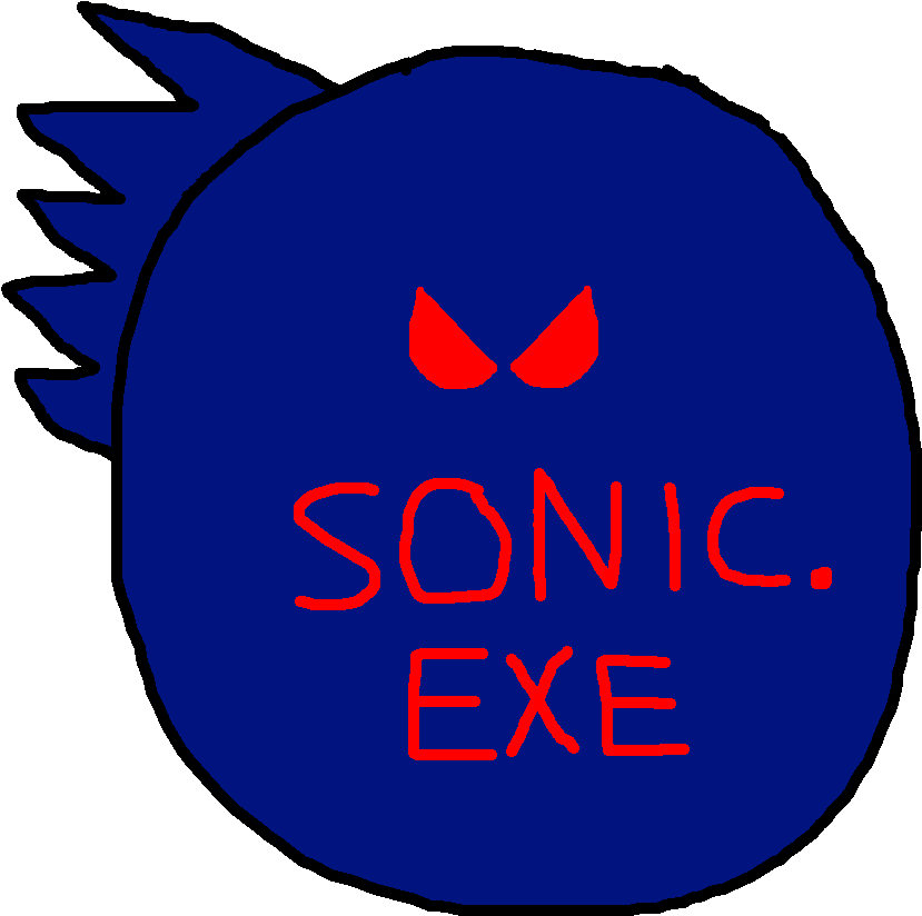 Sonic E X E Creepy Fan Art PNG