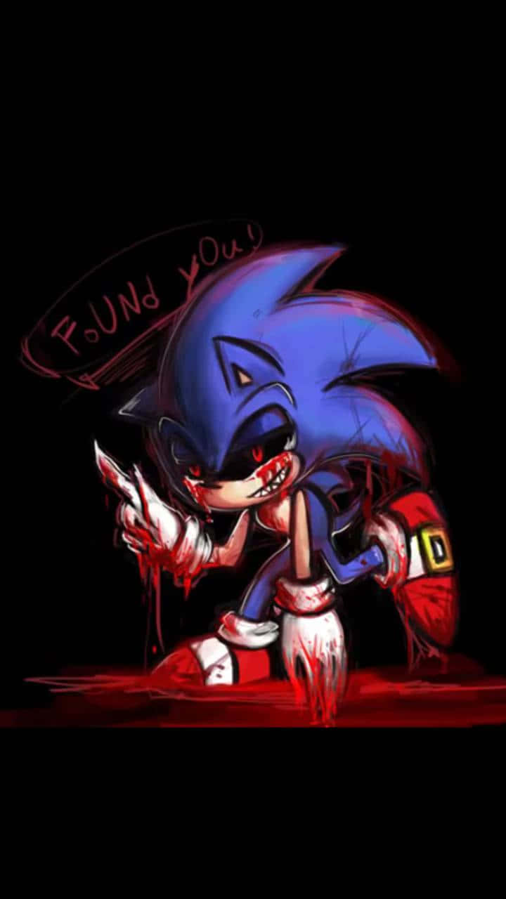 Sonic the Hedgehog med blod på sit ansigt Wallpaper