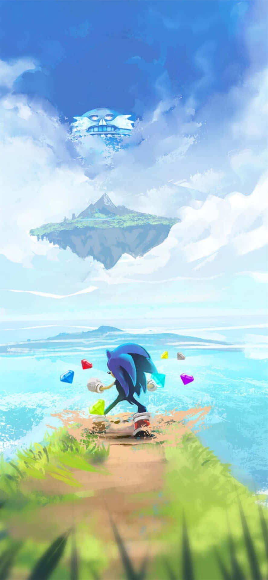 Emocionantey Vibrante Arte De Fans De Sonic. Fondo de pantalla