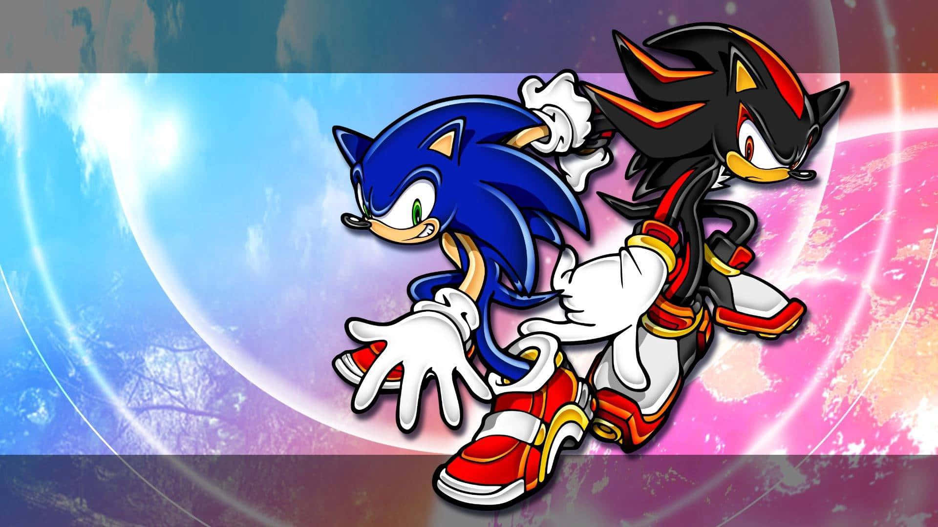Vibrant Sonic the Hedgehog Fan Art Wallpaper