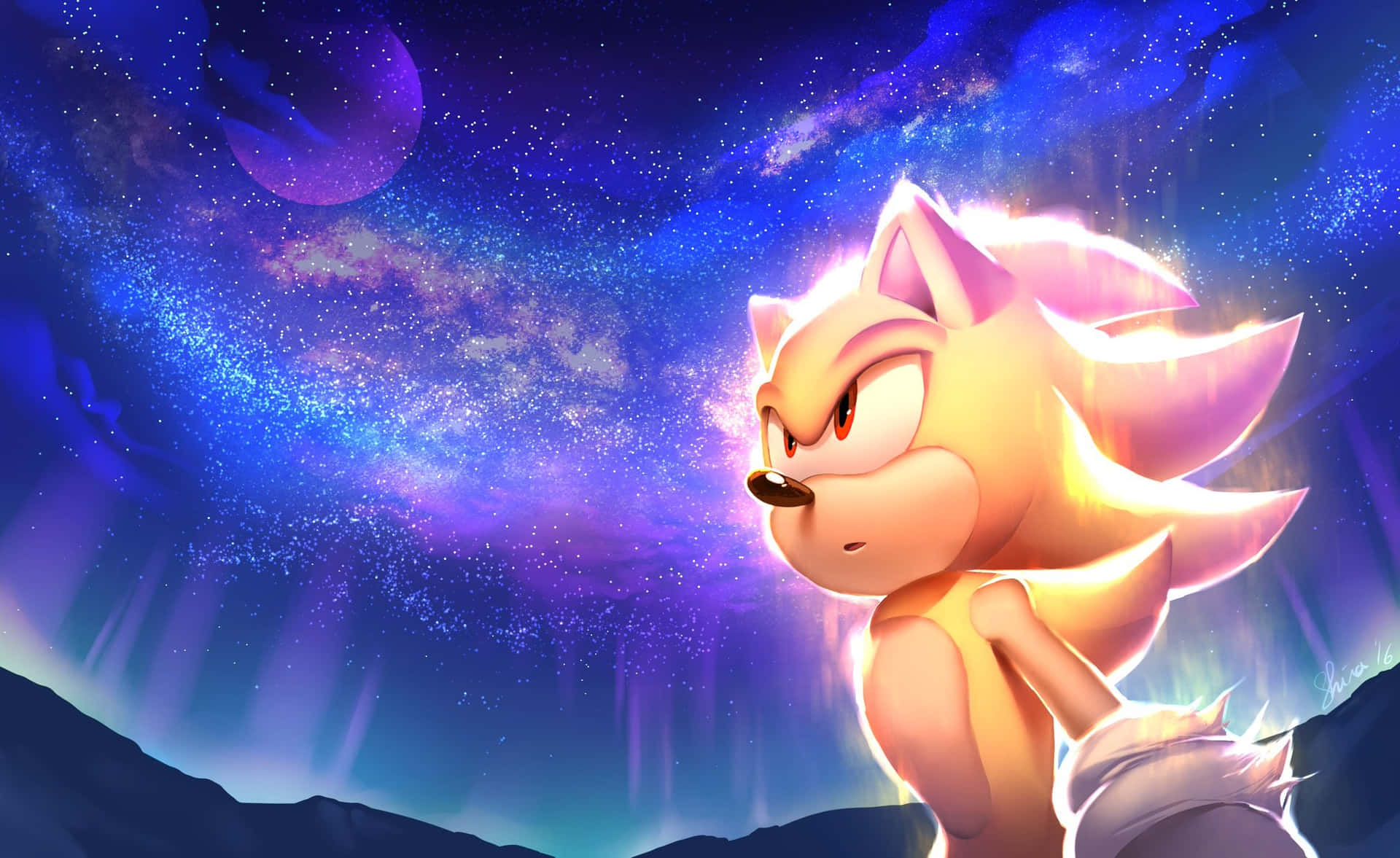 Artede Fans De Sonic The Hedgehog - Increíble Ilustración Digital Fondo de pantalla