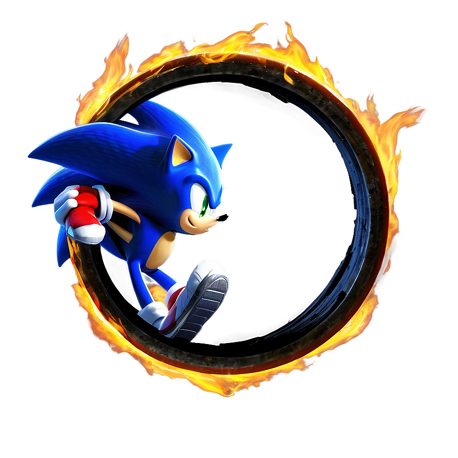 Sonic Fire Ring Jump Png 04292024 PNG