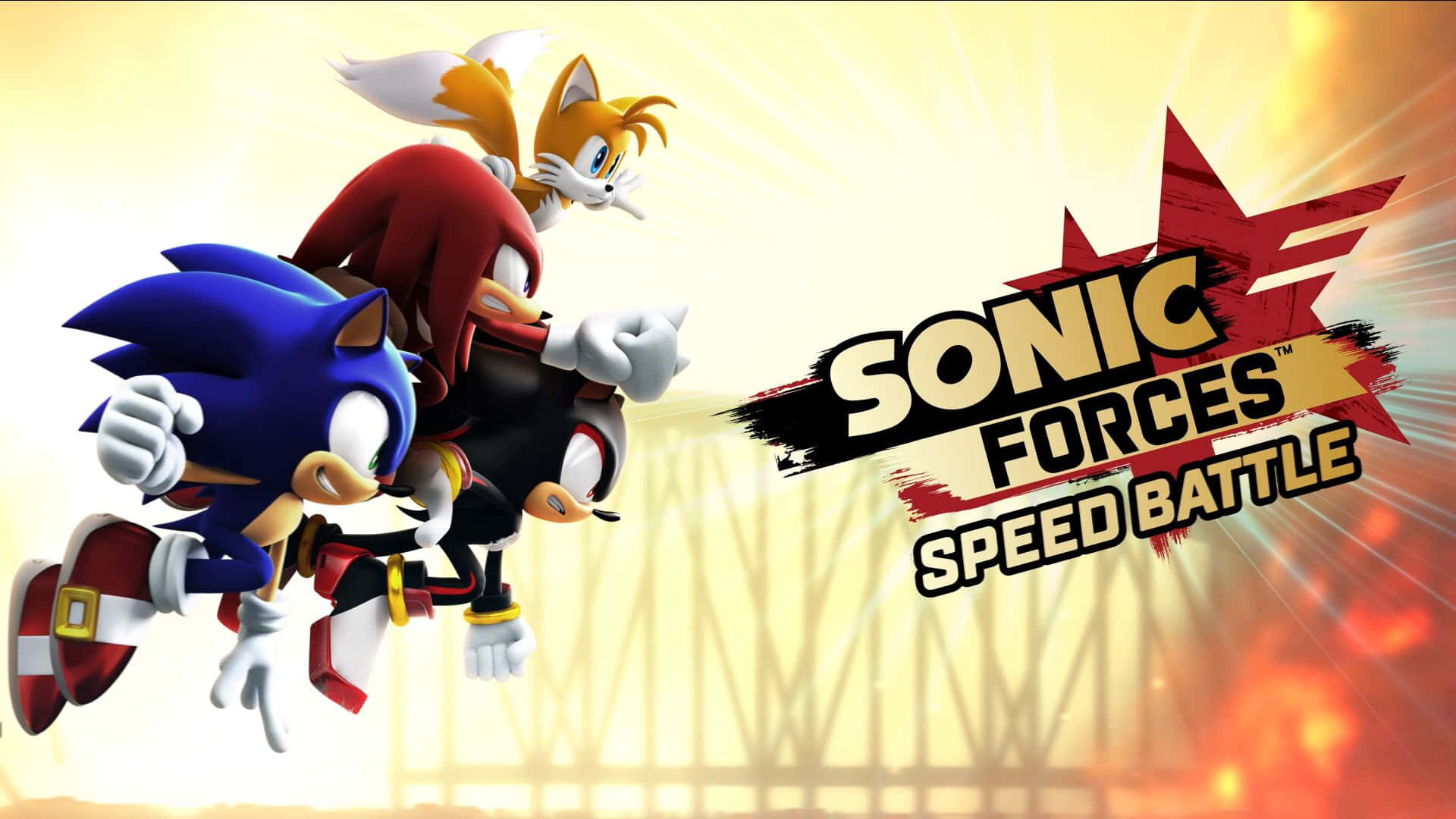 Intense Action in Sonic Forces Speed Battle! Wallpaper