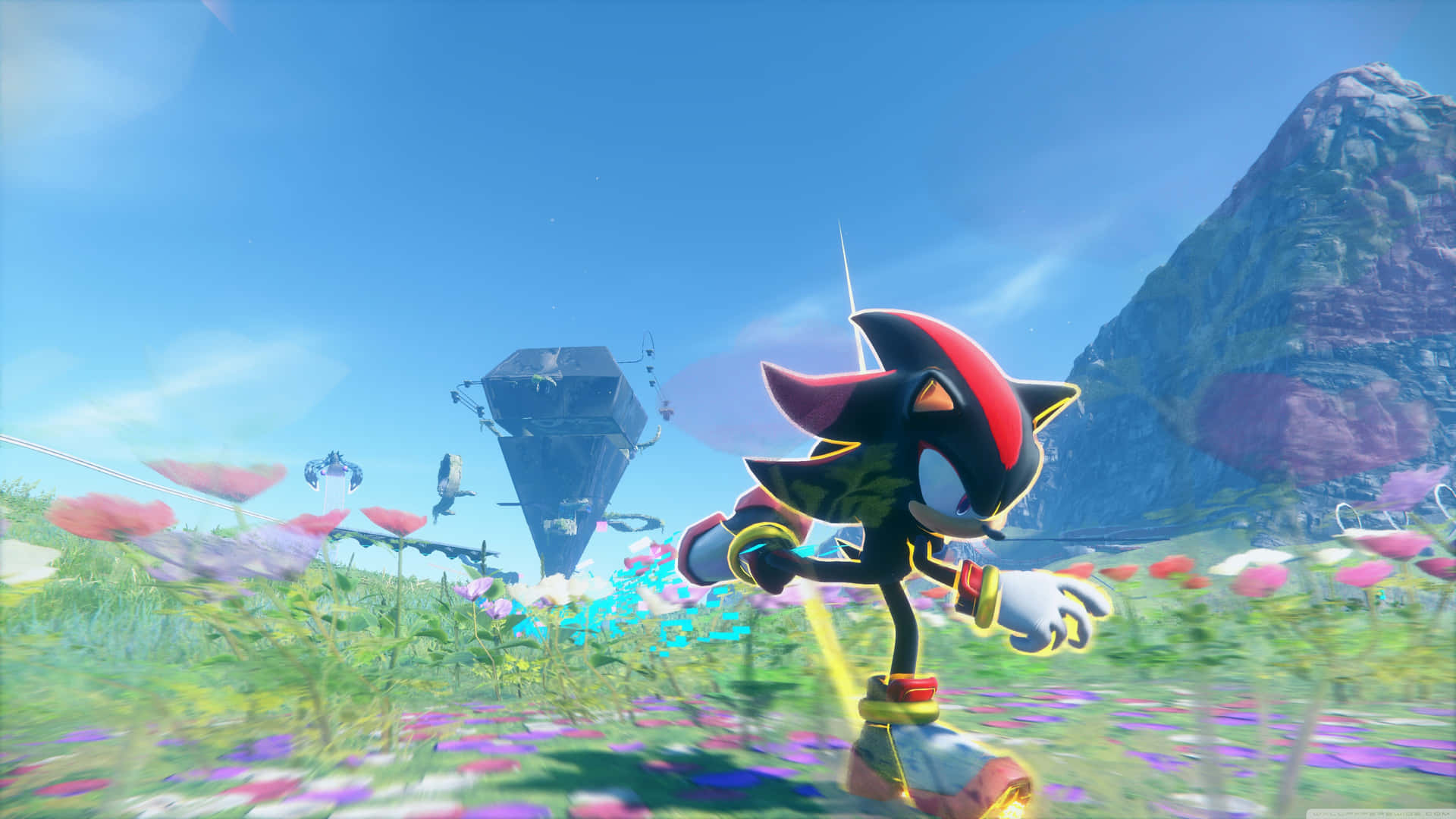 Sonic Frontiers Shadow Among Flowers Wallpaper