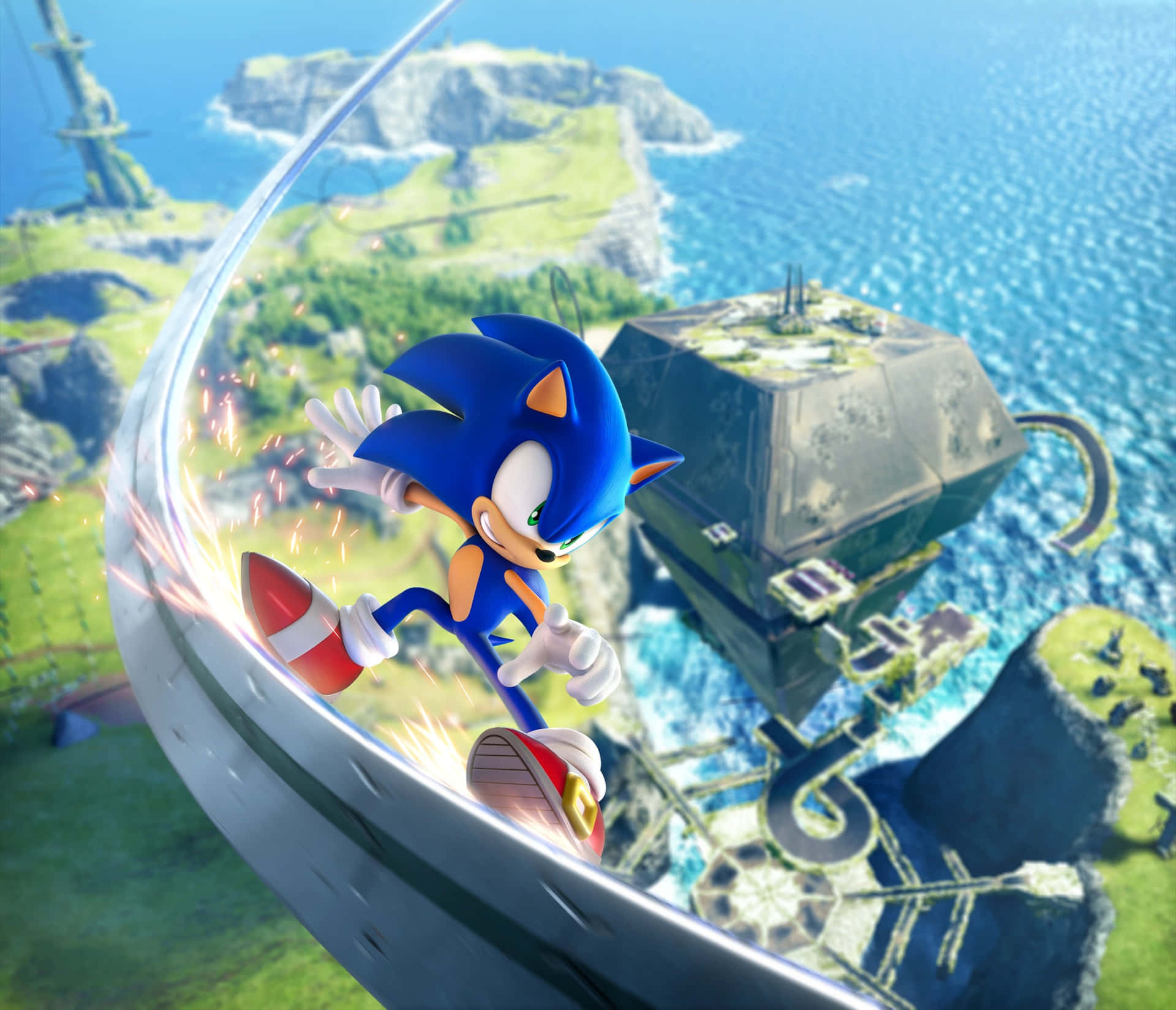 Sonic_ Frontiers_ Speeding_ Adventure Wallpaper