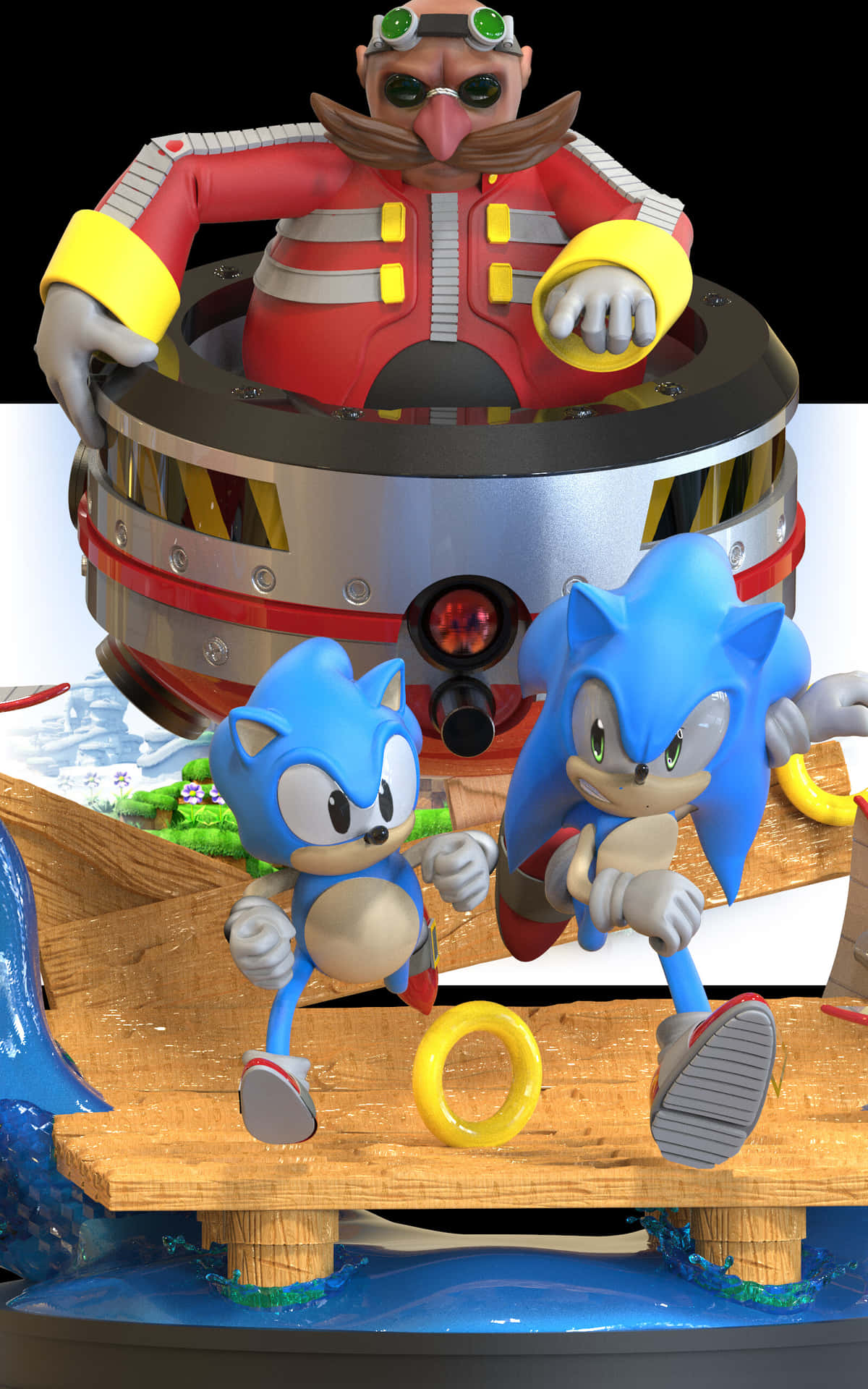 Sonic Generations Klassinen Moderni Sonic Dr. Eggman Taustakuva