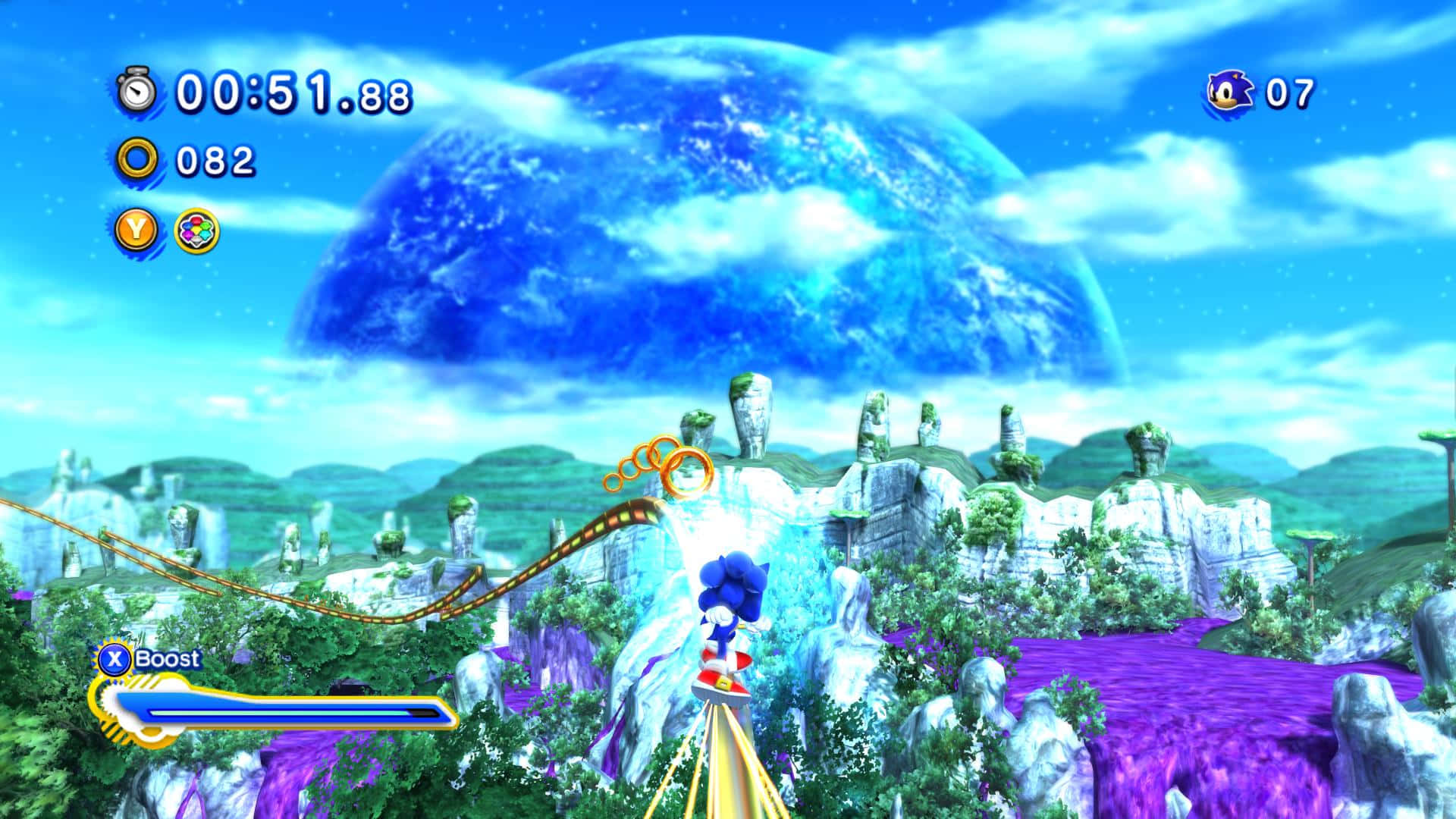 Sonic Generations Lucht Heiligdom Zone Gameplay Achtergrond