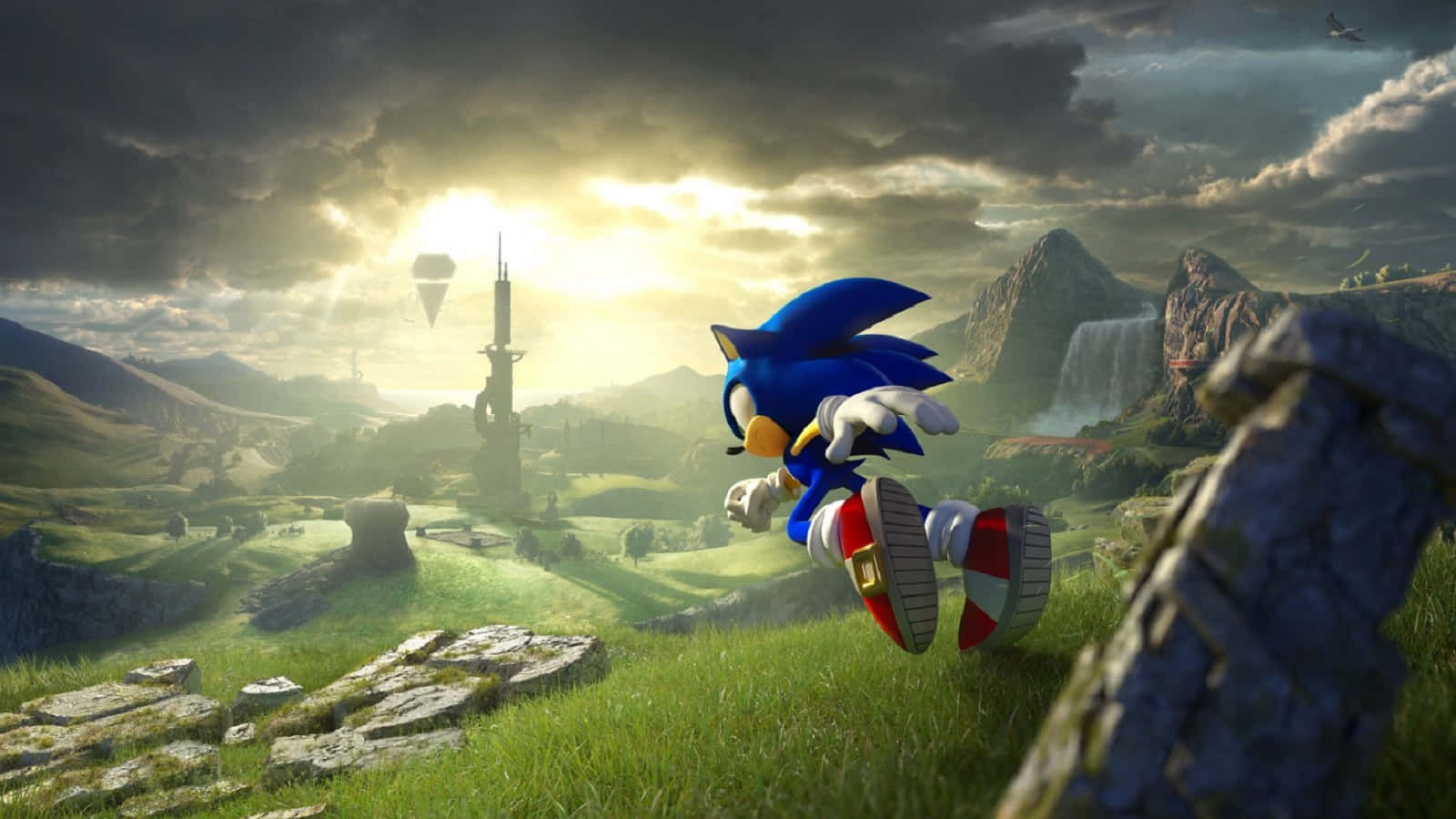 Captivating Sonic Green Forest Adventure Wallpaper