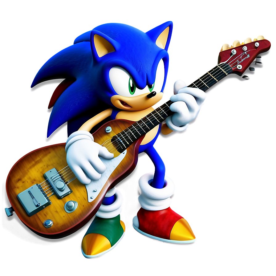 Sonic Guitar Playing Png Gph85 PNG
