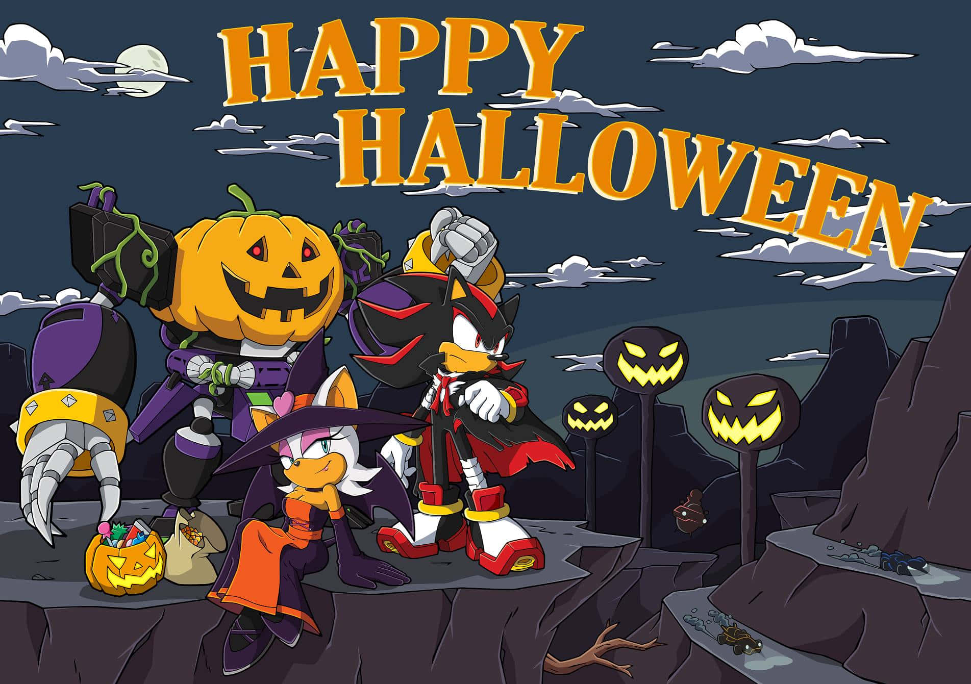 Sonic Halloween Celebration Wallpaper