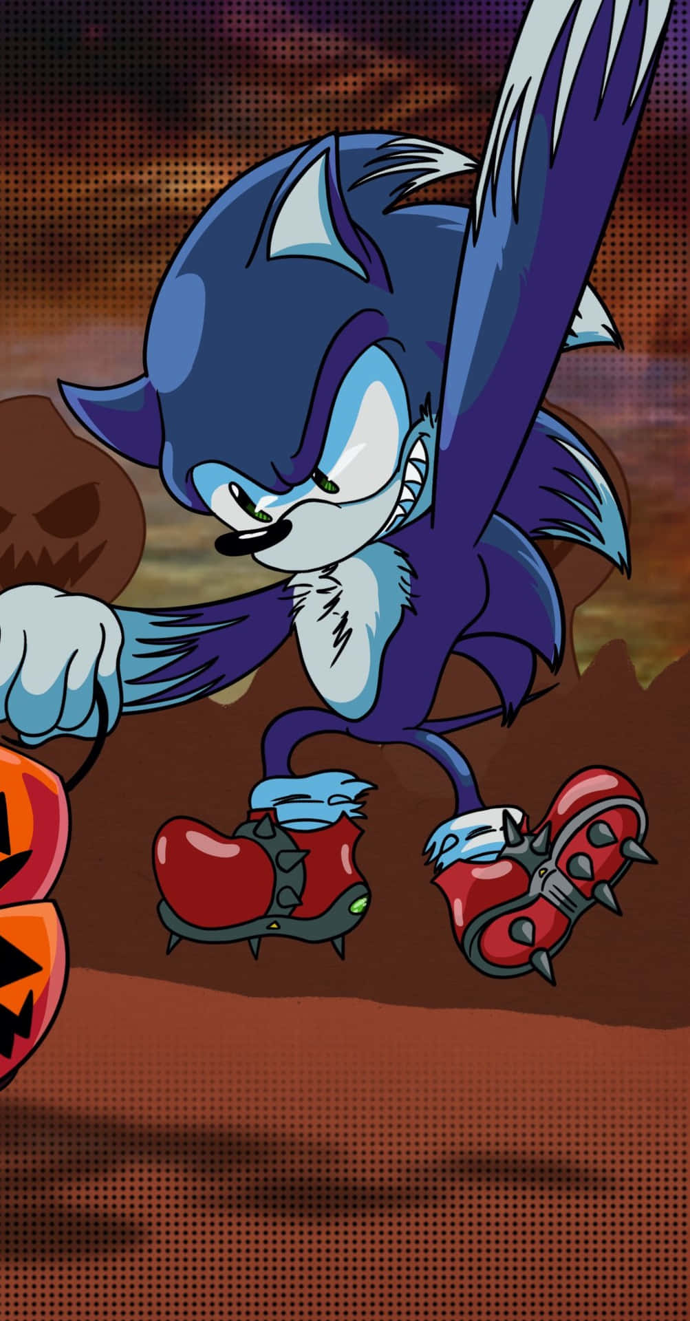 Sonic Halloween Pumpkin Hill Avontuur Achtergrond