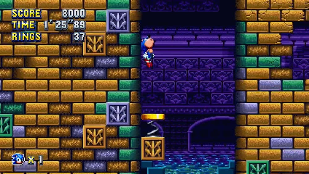 Sonic the Hedgehog exploring the depths of Hydrocity Zone Wallpaper