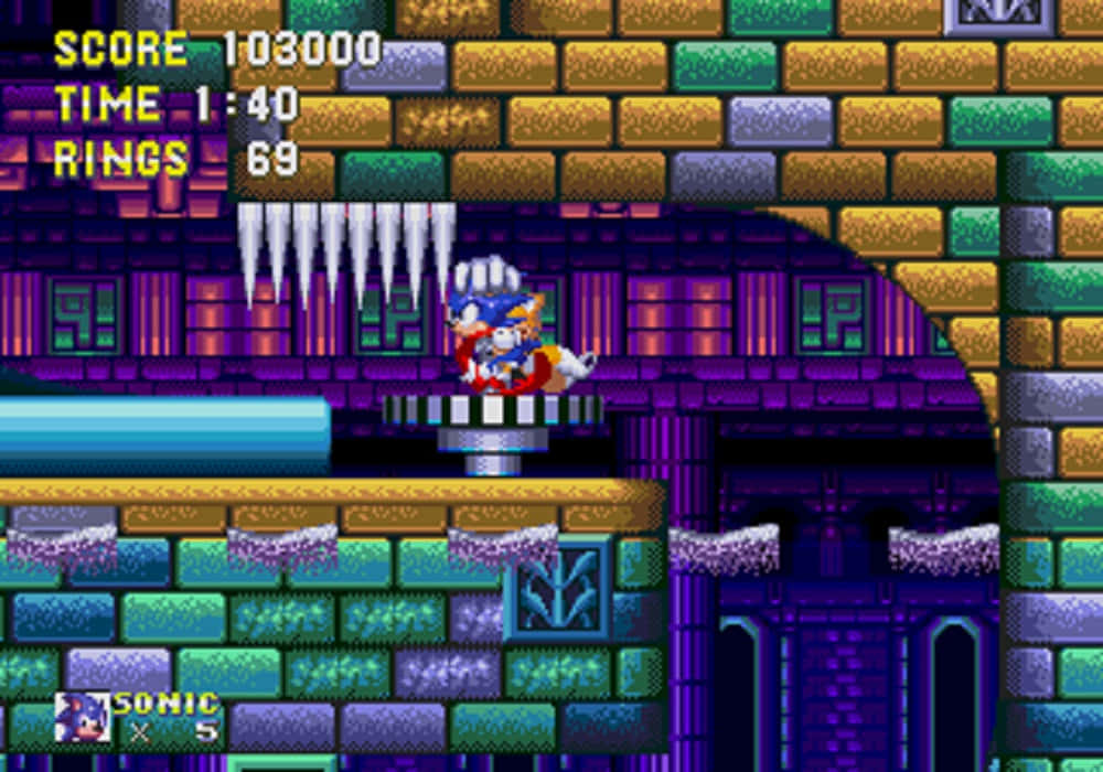 Sonic the Hedgehog exploring Hydrocity Zone Wallpaper