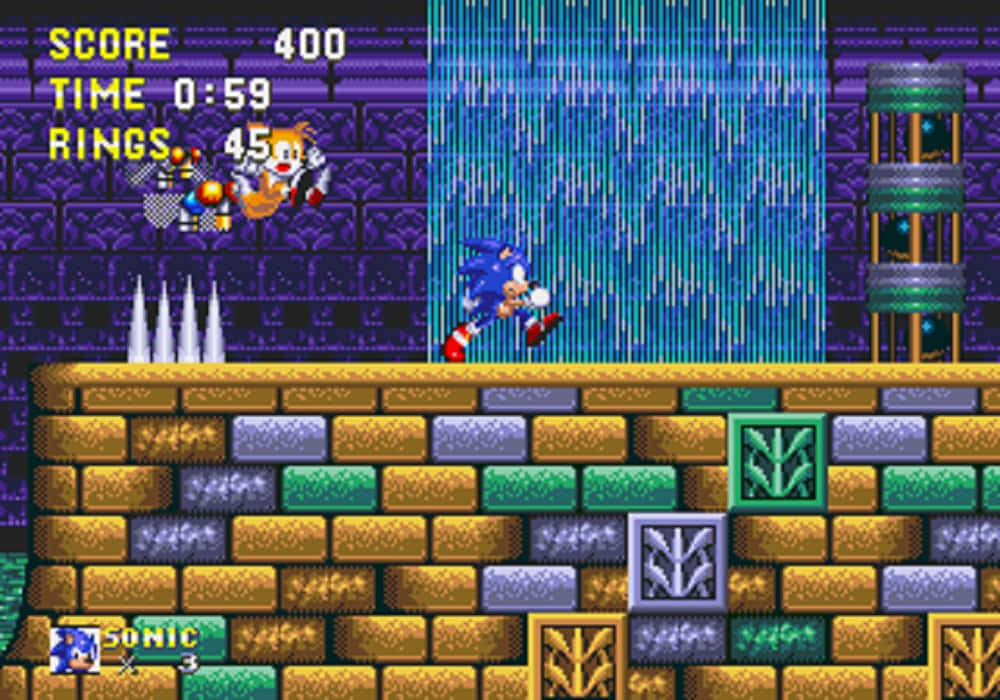 Dive into Sonic's Hydrocity Zone Adventure Wallpaper