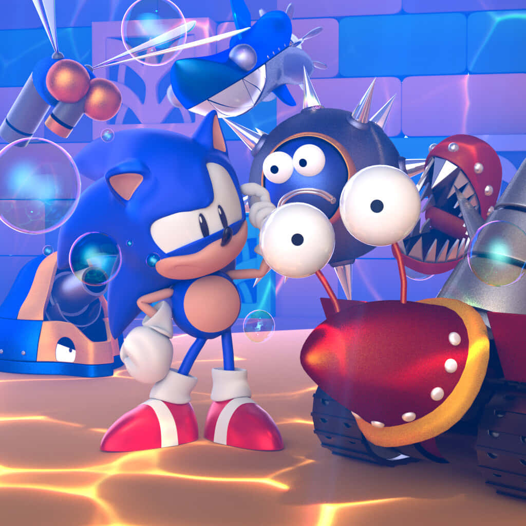Sonic in the exciting Hydrocity Zone Wallpaper