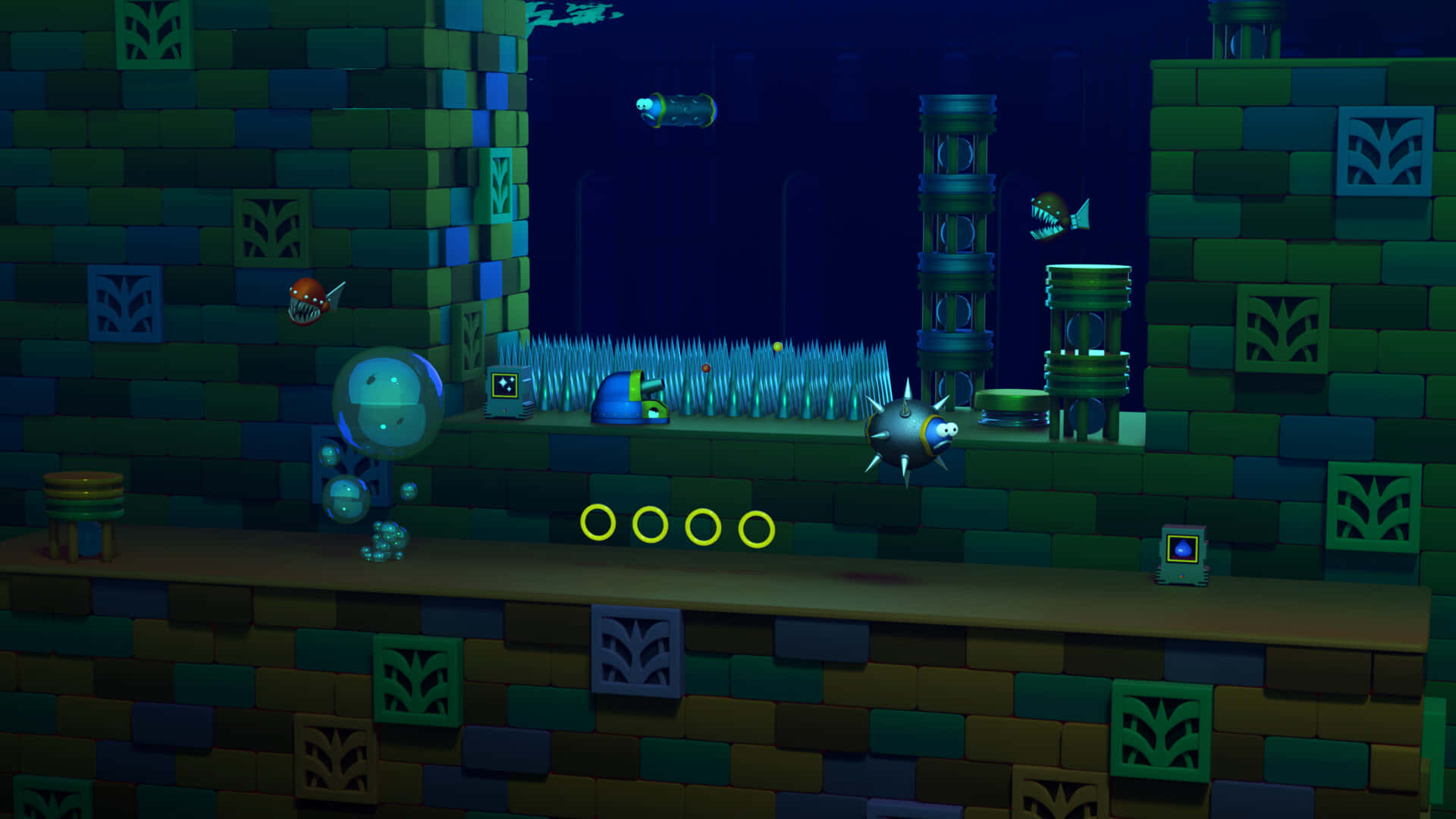 Sonic and Tails exploring the underwater labyrinth of Hydrocity Zone Wallpaper