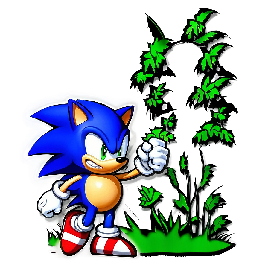 Download Sonic In Green Hill Zone Png Ynf76 | Wallpapers.com