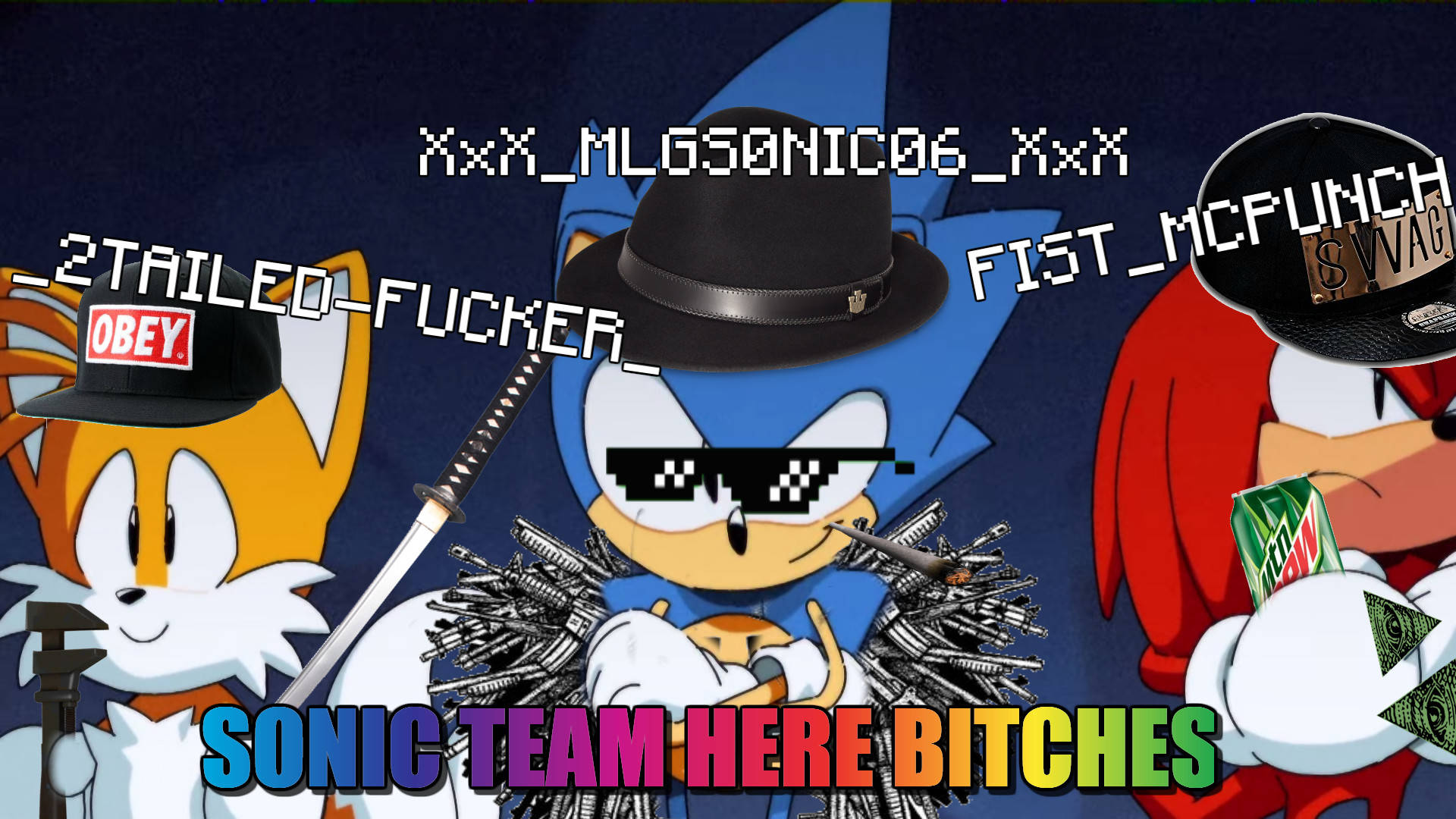 Sonic Knuckles And Tails Mlg Wallpaper