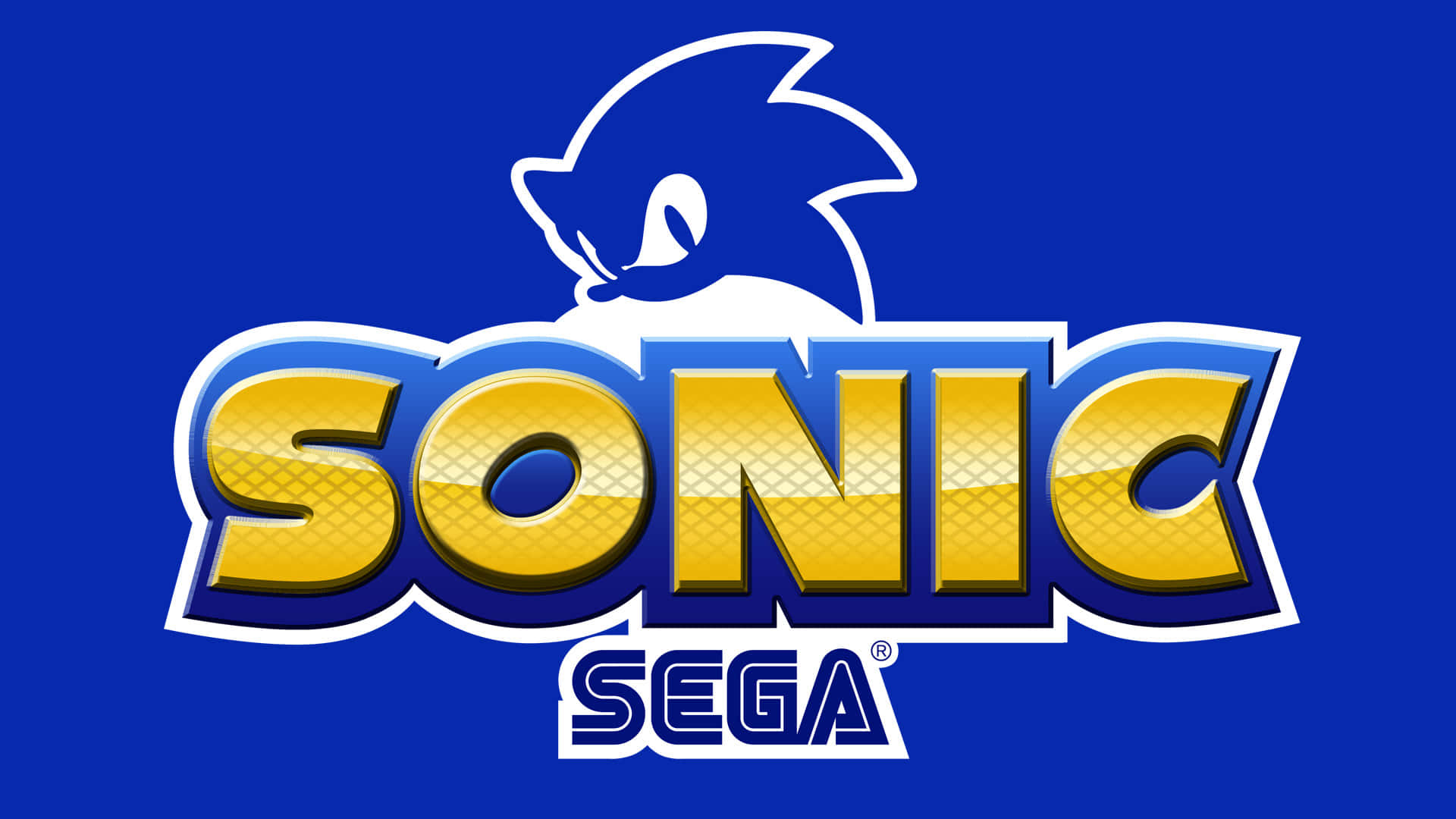 Sonic The Hedgehog Logo on Abstract Background Wallpaper