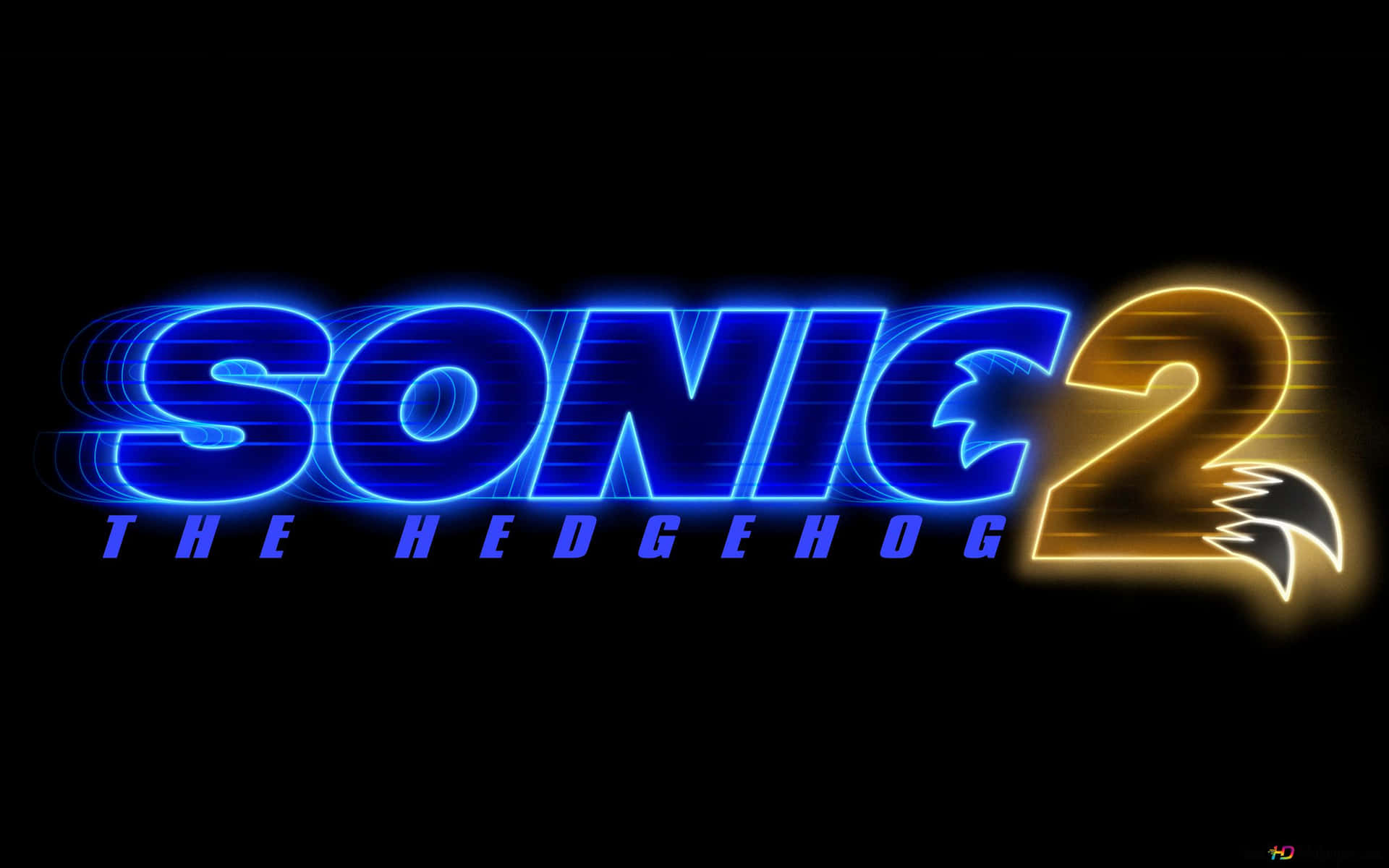 Sonic the Hedgehog logo on blue background Wallpaper