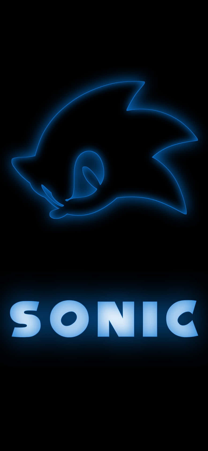 Sonic the Hedgehog Emblem with Blue Background Wallpaper