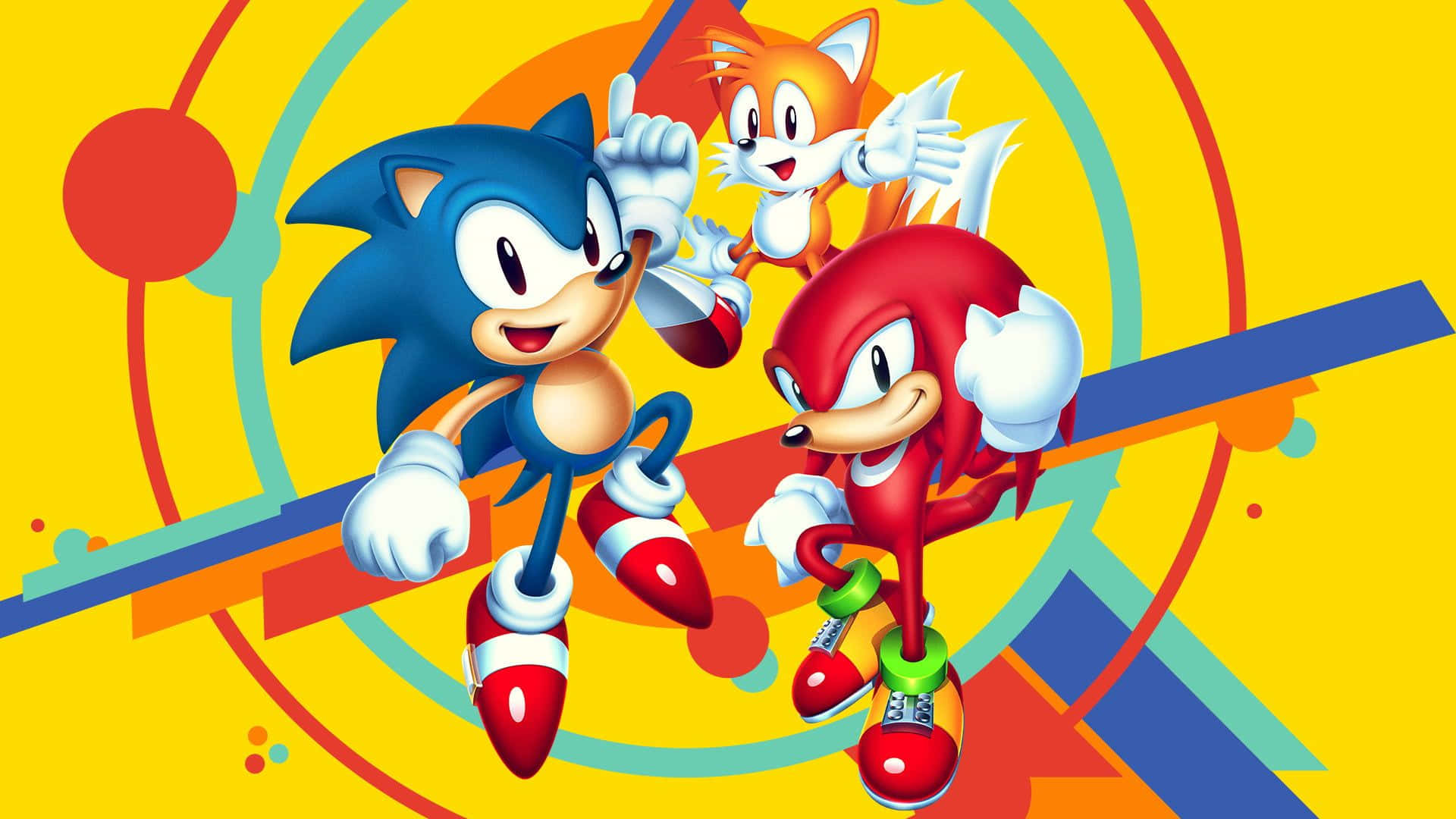 Sonic Mania: A Sonic Adventure with Sonic, Tails, and Knuckles Wallpaper