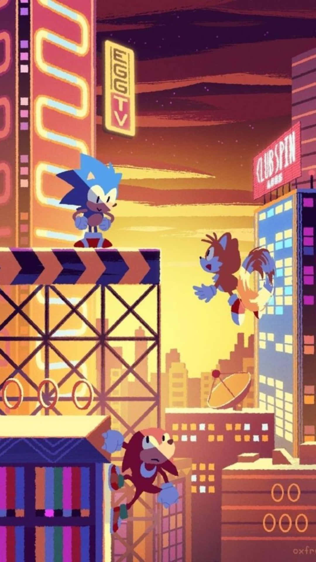 Släpplös Speed Hero I Sonic Mania Med En Fantastisk Dator- Eller Mobilskärmsbild. Wallpaper