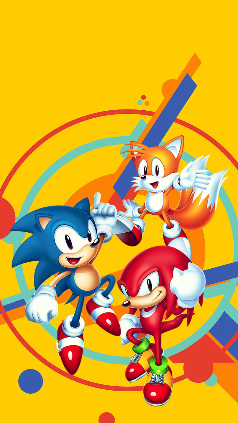 Geen Gammaldags Spelupplevelse Med Sonic Mania Med En Dator- Eller Mobilbakgrundsbild. Wallpaper