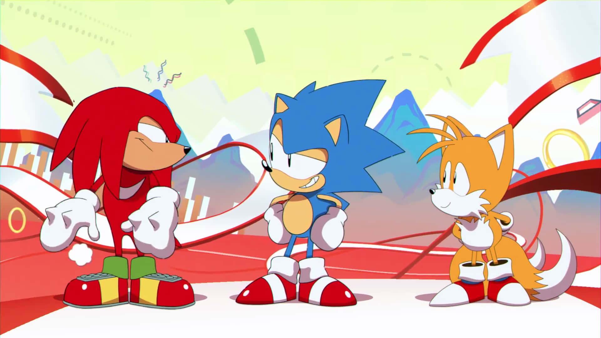 "Experience the unprecedented power of Sonic Mania on the go." Wallpaper
