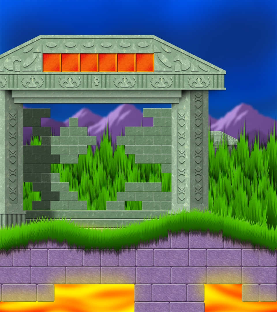 Sonic exploring the captivating Marble Zone Wallpaper