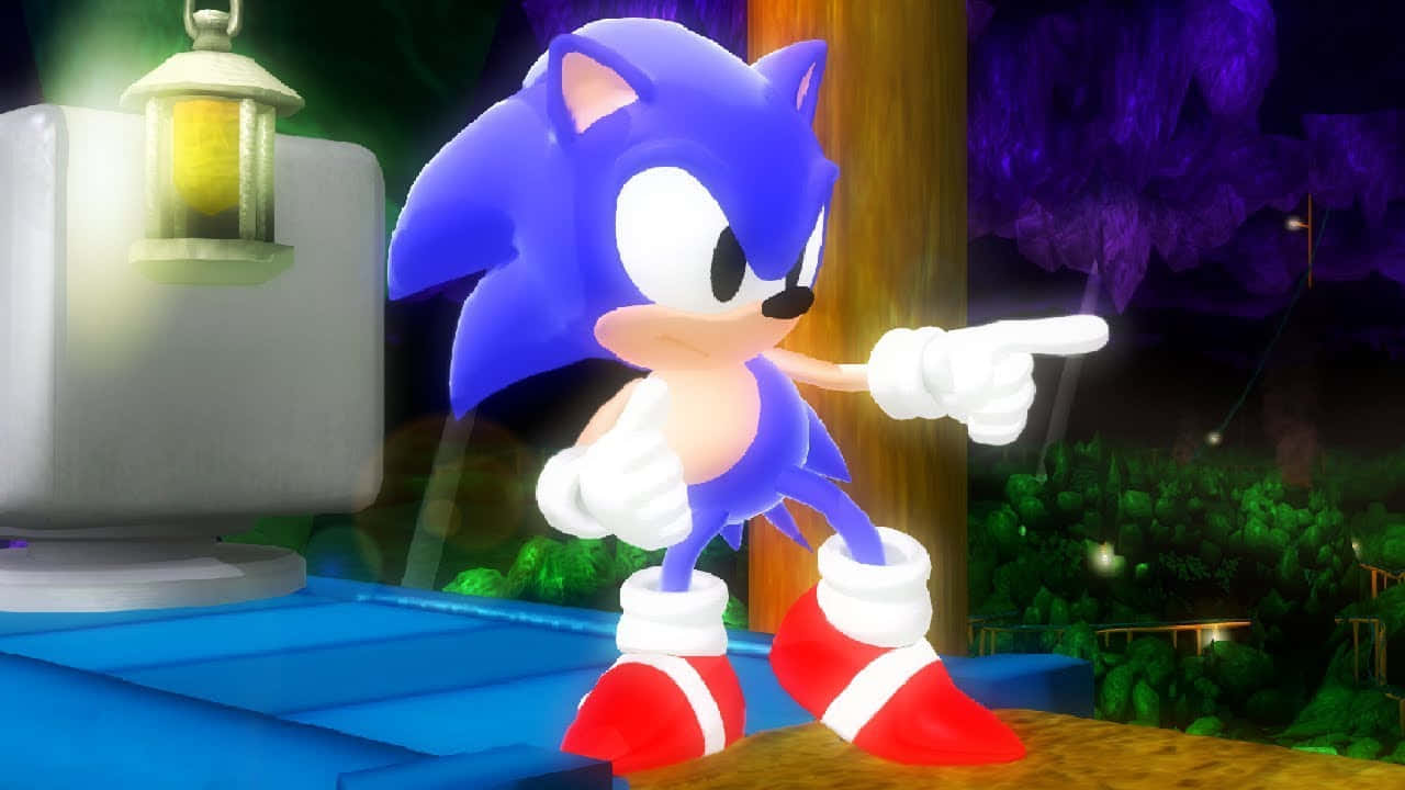 Sonic exploring the enchanting Mystic Cave Zone Wallpaper