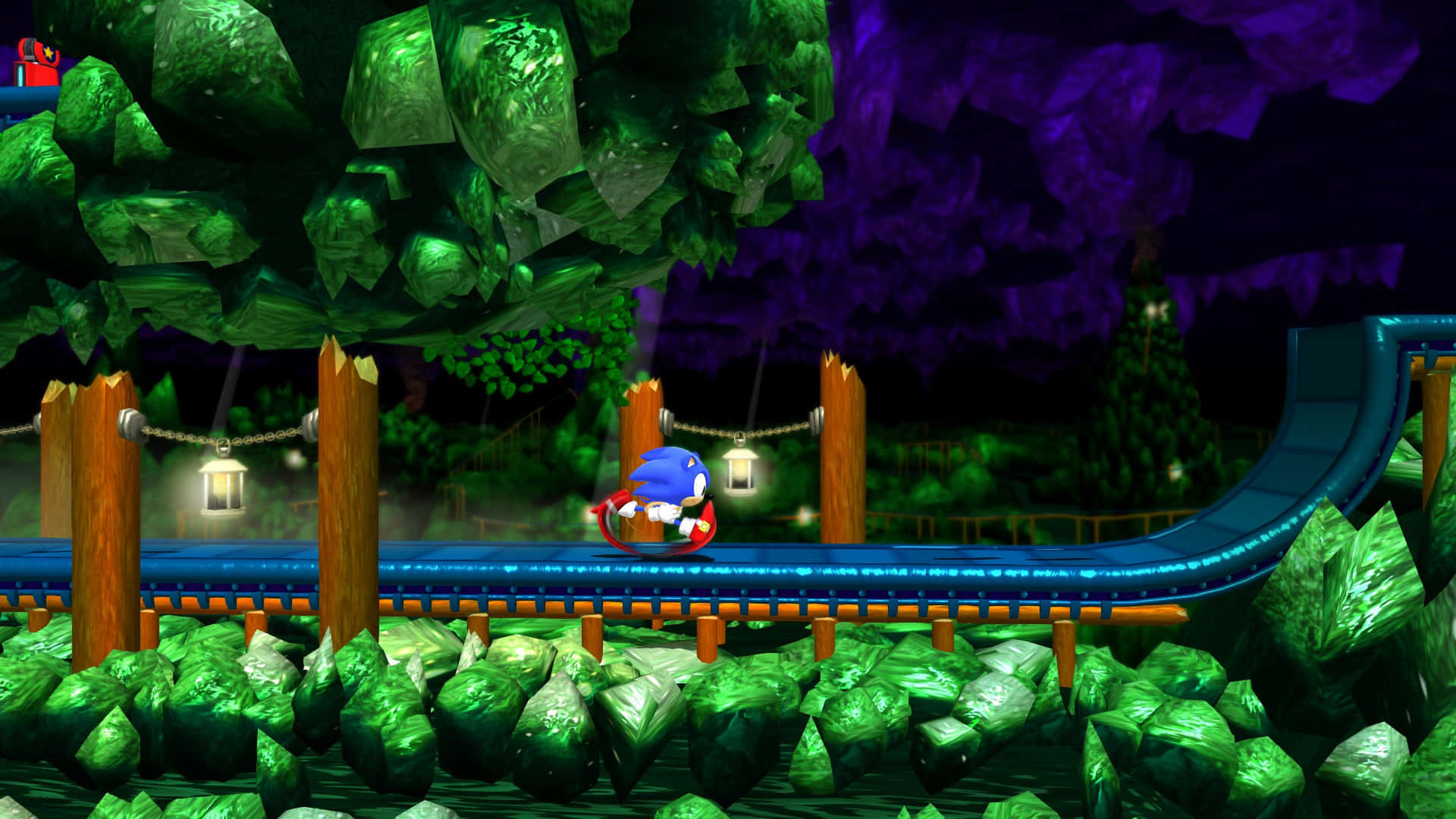 Sonic the Hedgehog in Mystic Cave Zone Adventure Wallpaper