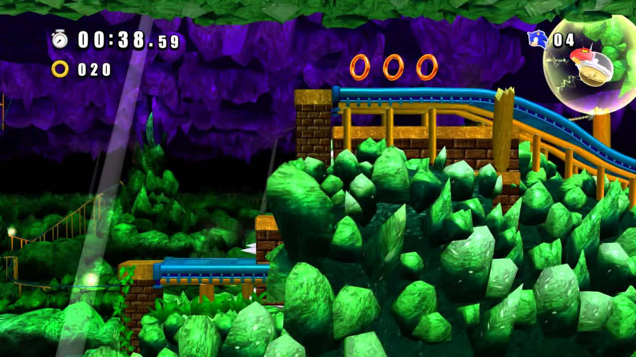 Sonic Mystieke Grot Zone Gameplay Achtergrond