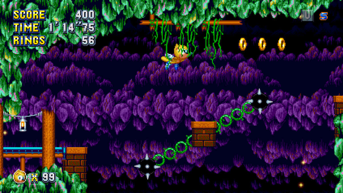 Sonic Mystieke Grot Zone Gameplay Achtergrond