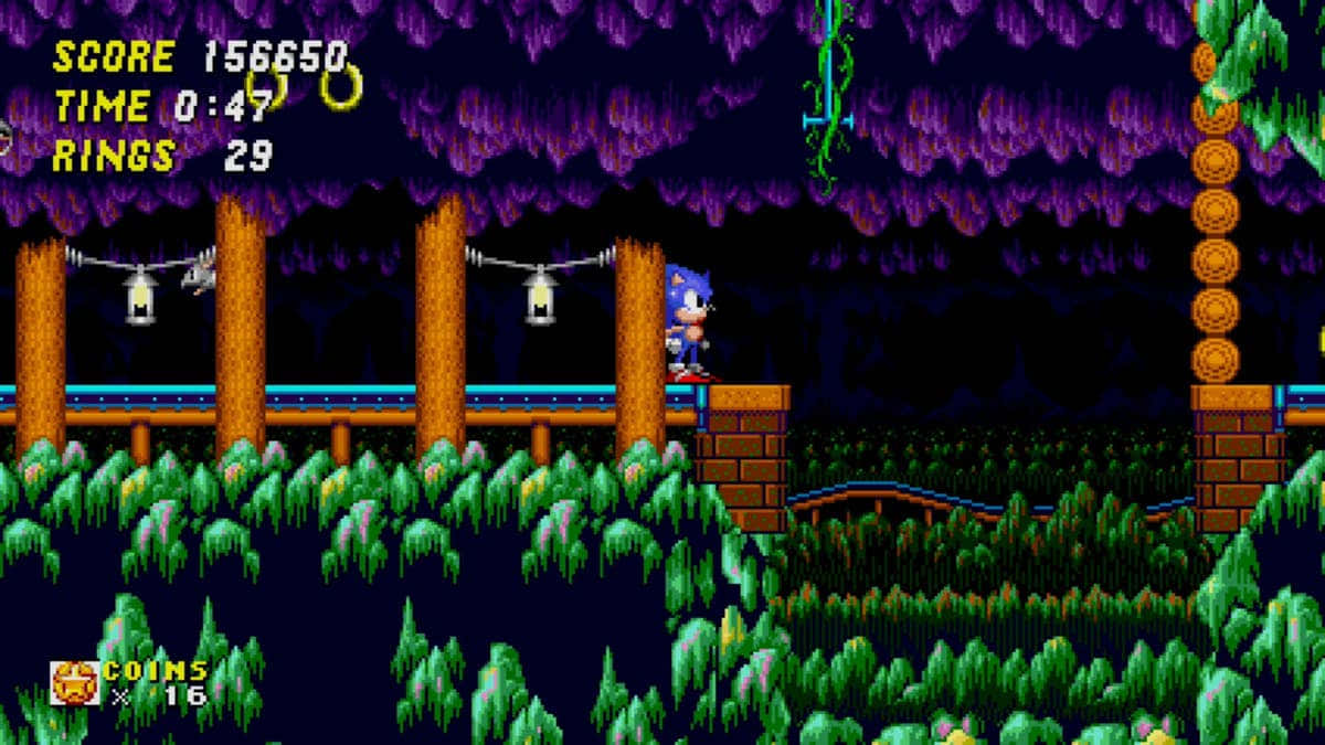 Sonic Mystieke Grot Zone Gameplay Achtergrond