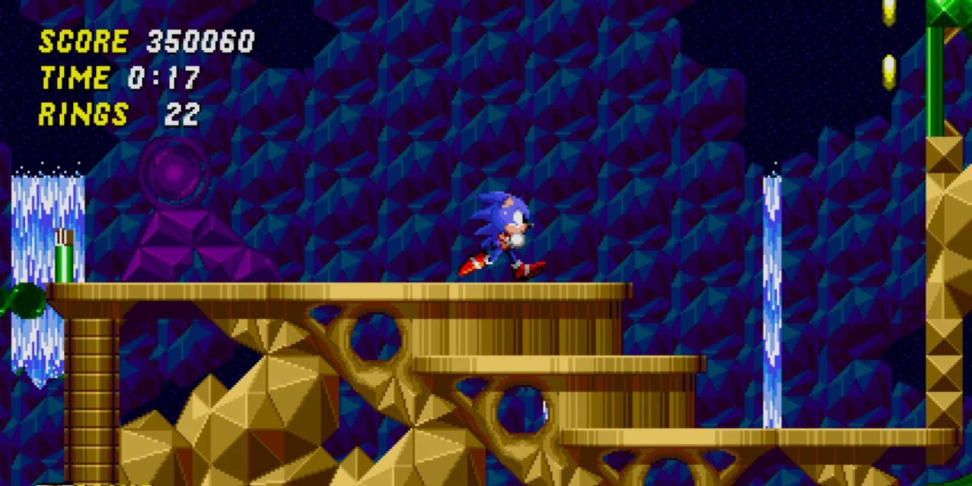 Sonic Mystieke Grot Zone Gameplay Achtergrond