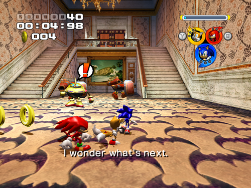 Sonic Heroes exploring the eerie Mystic Mansion Wallpaper