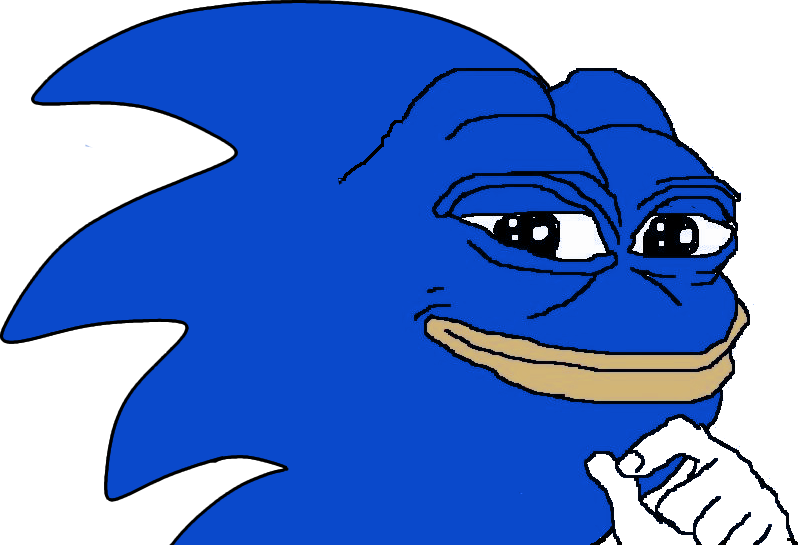Sonic Pepe Hybrid Meme PNG