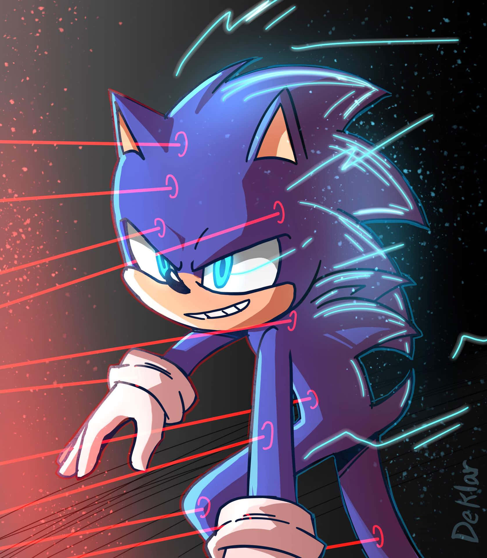 ©  Sonic the Hedgehog Rushing to the Finish Line