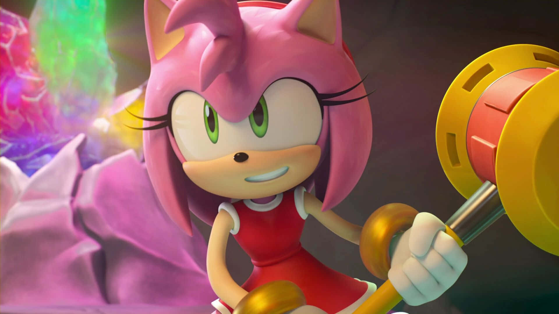 Sonic_ Prime_ Amy_ Rose_ With_ Piko_ Piko_ Hammer Wallpaper