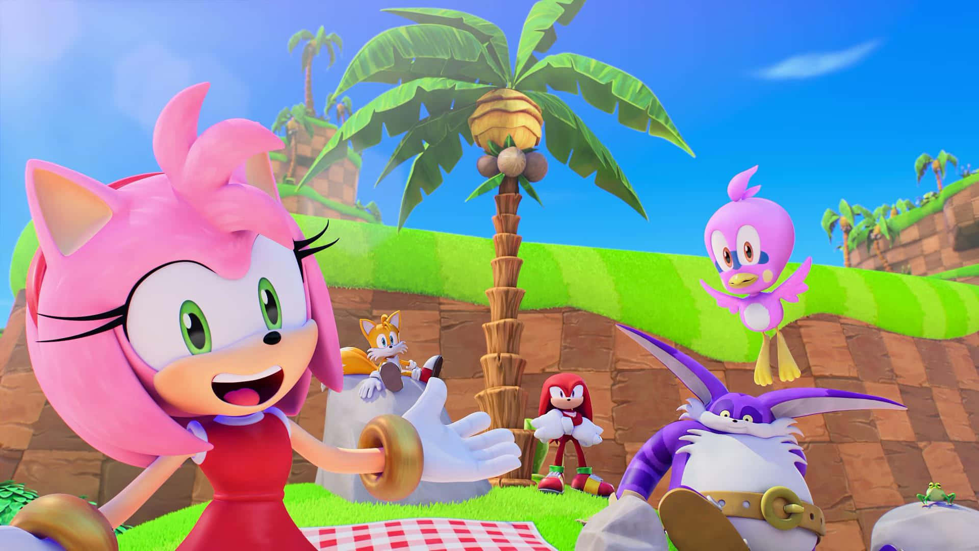 Sonic Prime Characters Picnic Scene Wallpaper