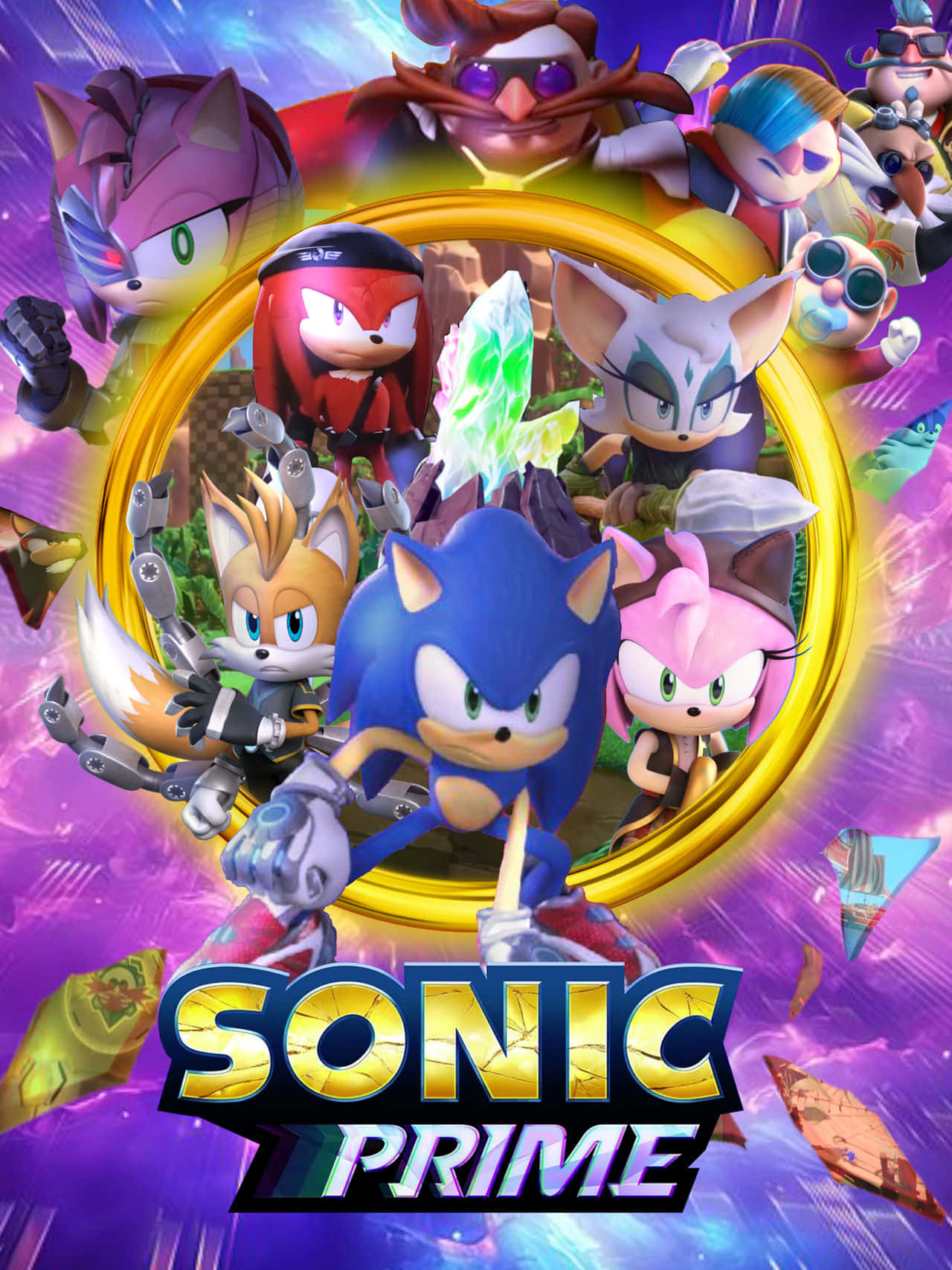 Sonic Prime Characters Showcase Wallpaper