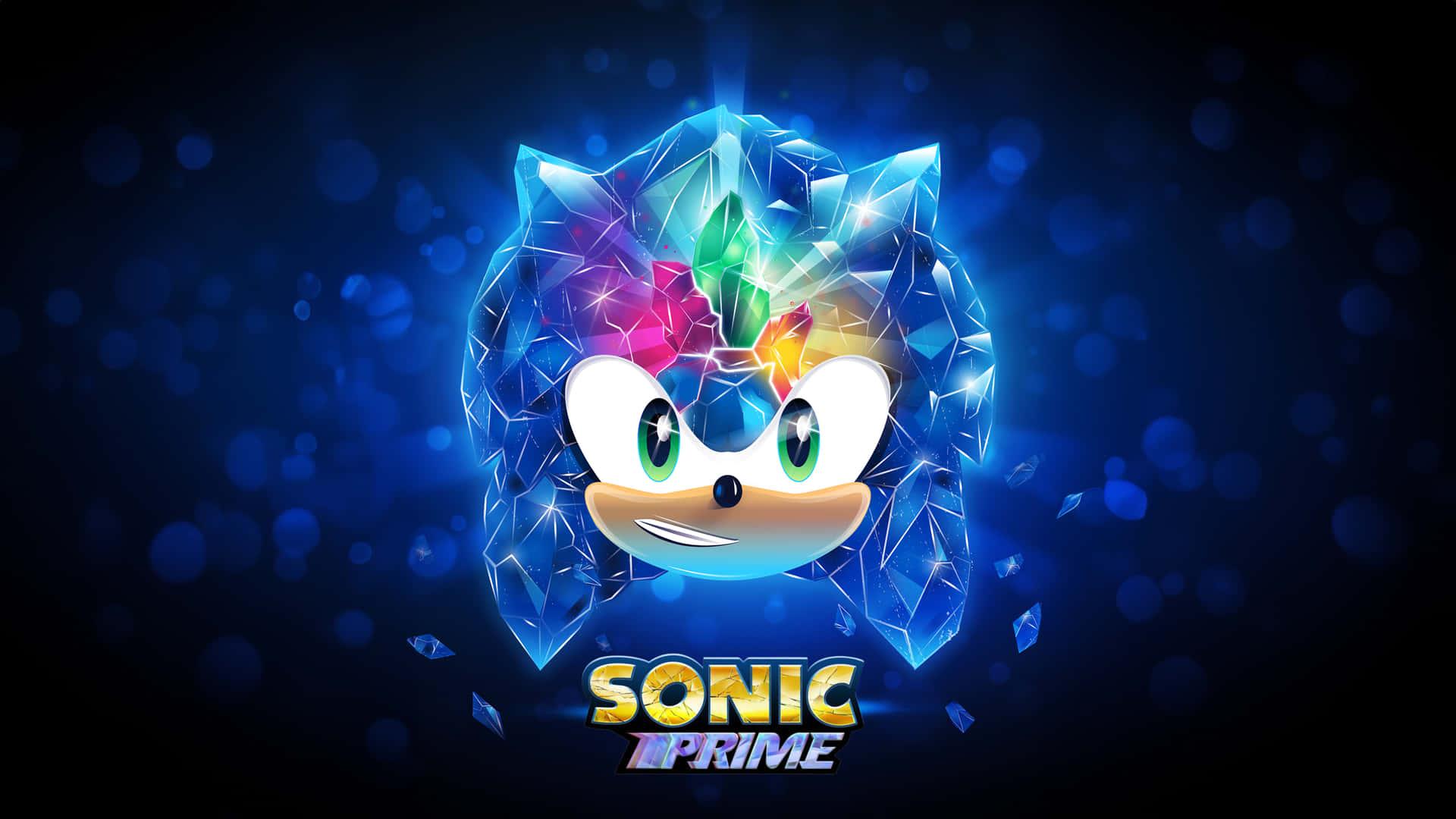Sonic Prime Crystalized Logo Wallpaper