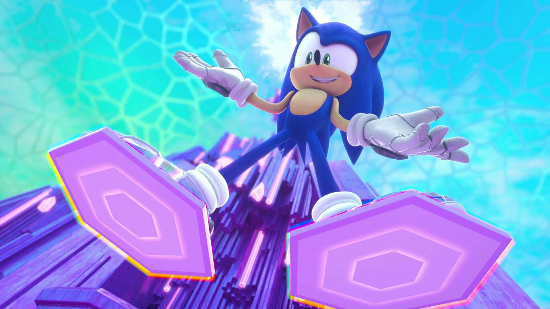 Sonic Prime Energetic Dimension Jump Wallpaper