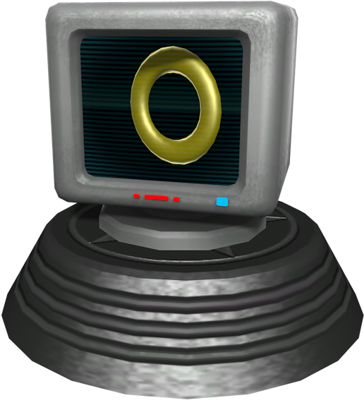 Sonic Ring Monitor3 D Model PNG