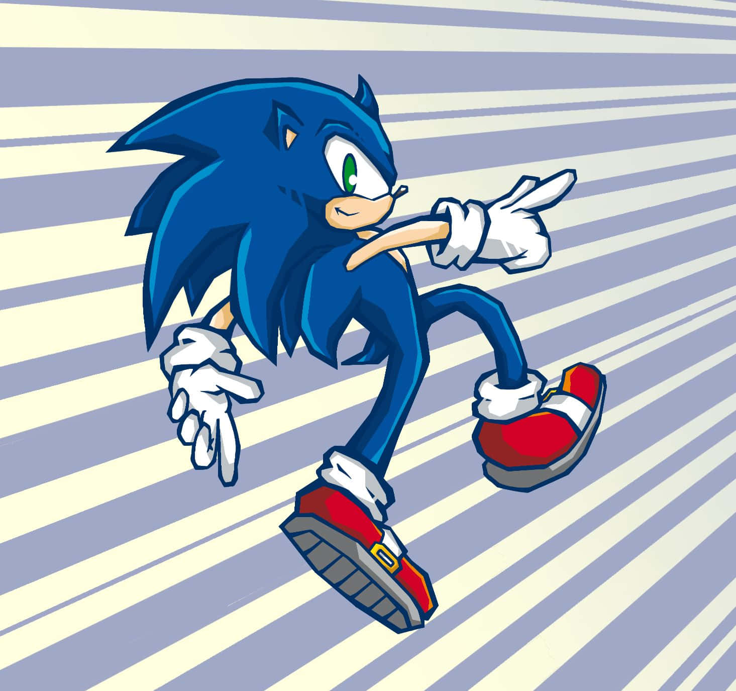 Sonic_ Rennen_ Gestreepte_ Achtergrond Achtergrond