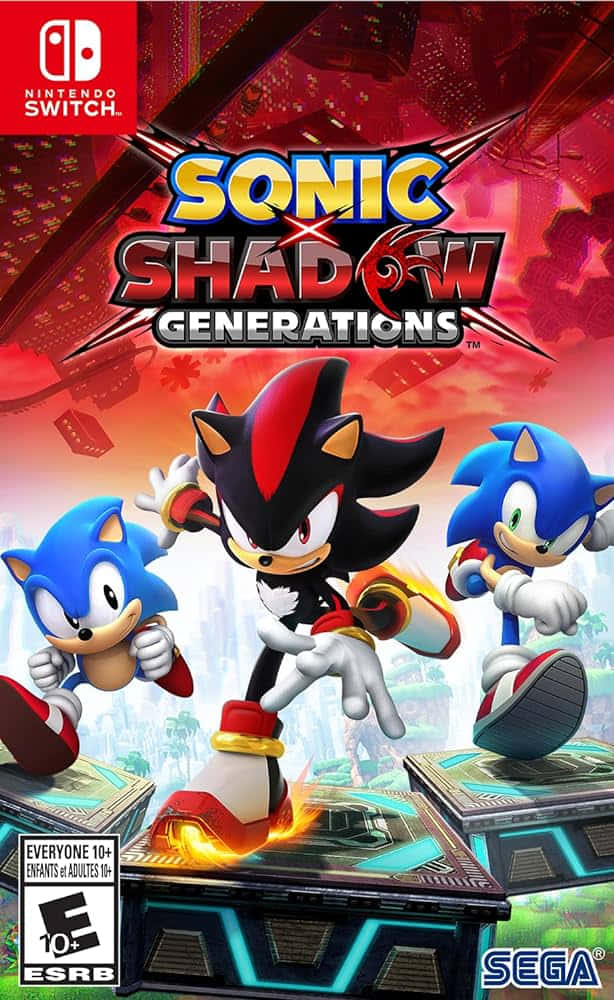 Sonic Shadow Generations Nintendo Switch Cover Art Achtergrond