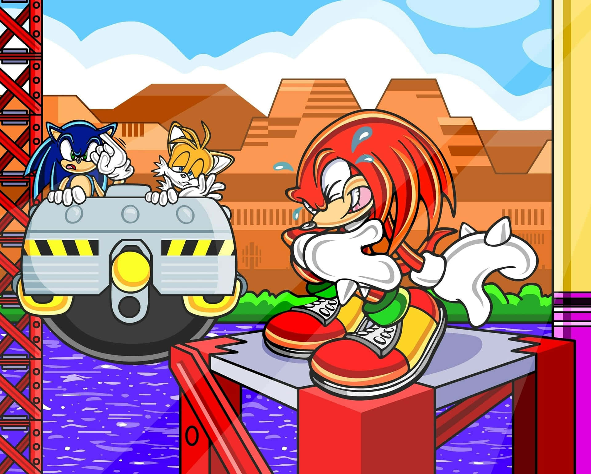 Sonic_ Tails_ Knuckles_ Avontuur Achtergrond