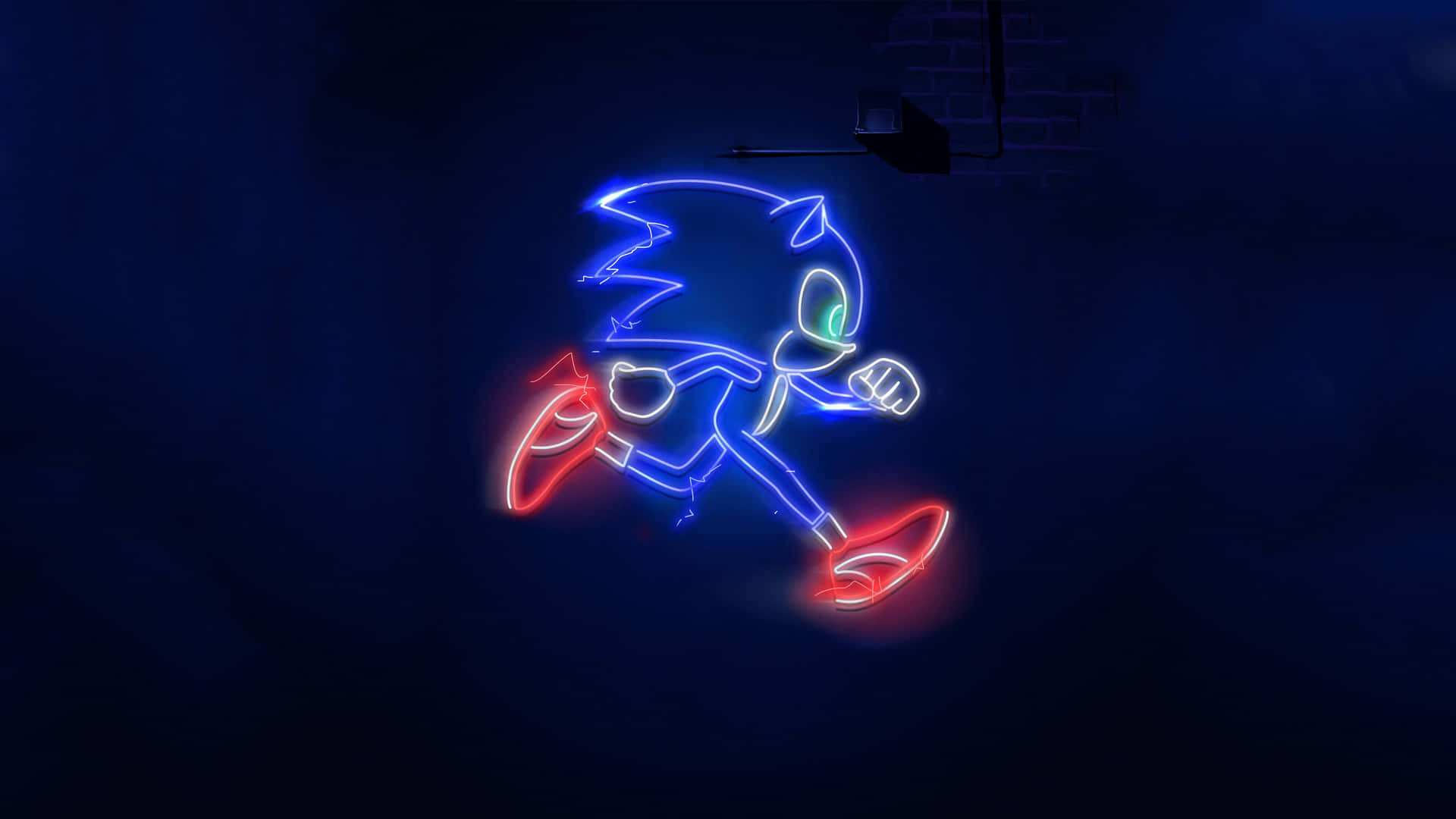 Sonic The Hedgehog Neon Art Wallpaper